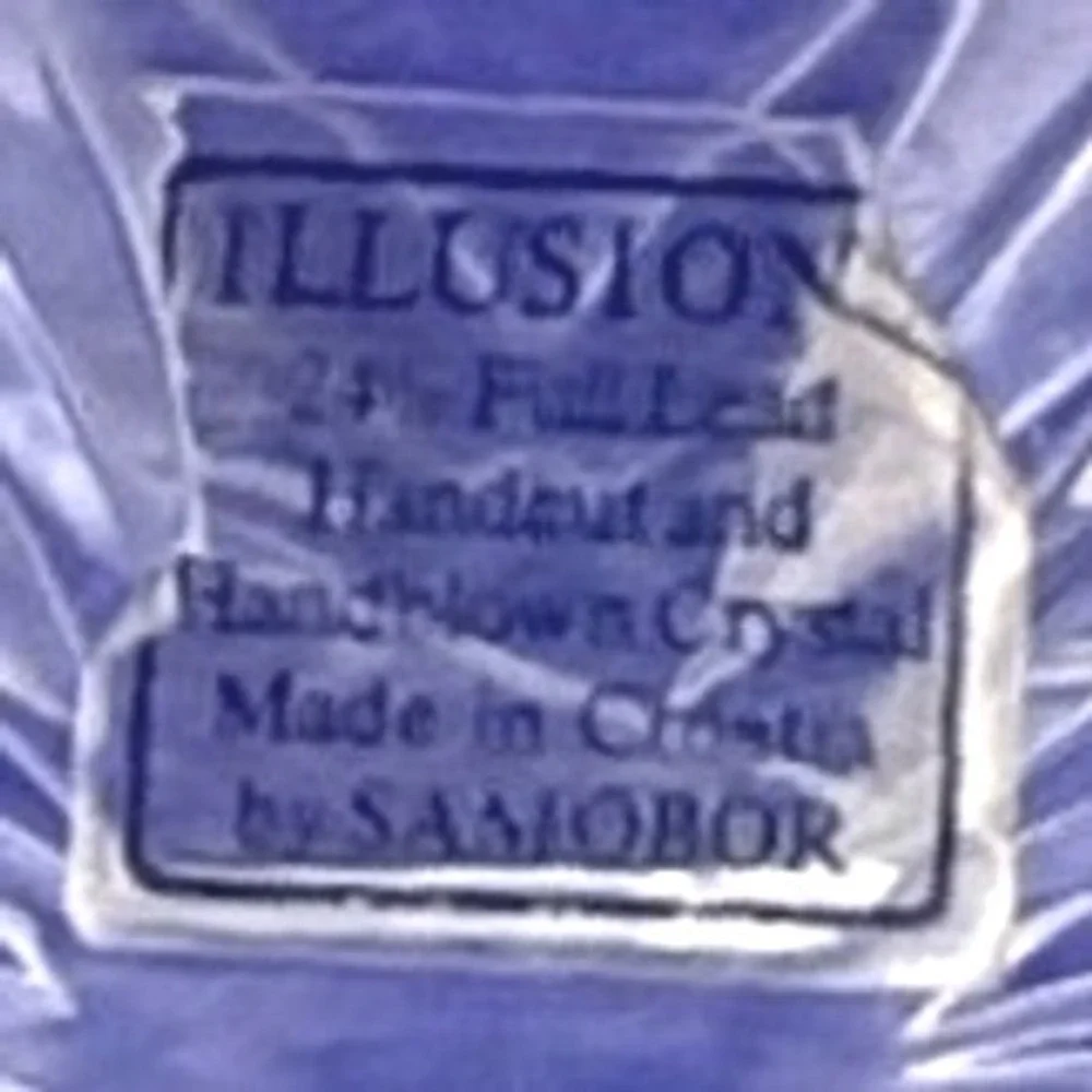 Samobor Illusion Lead Crystal Desk Clock Handcut/blown Gold Quartz Clock Croatia
